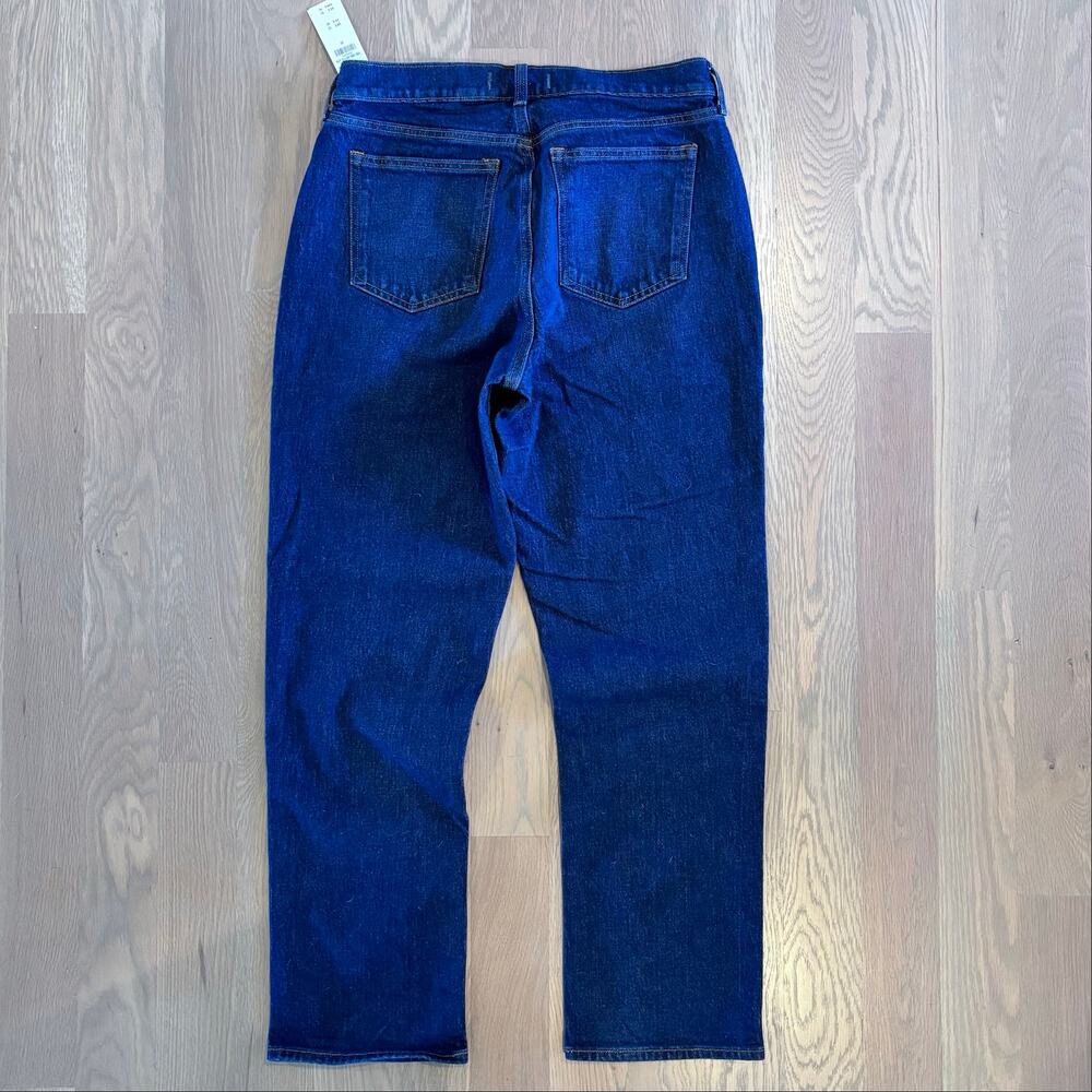 NWT Abercrombie Fitch Curve Love 90s Straight Jeans Mid Rise Dark Women Size 30 - Picture 4 of 11